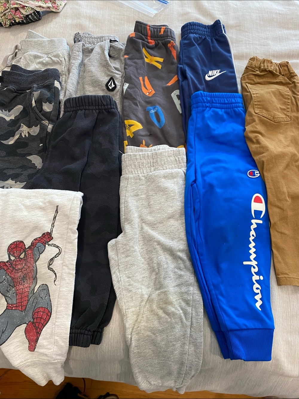 Lot of  9 sweats and 1 khaki